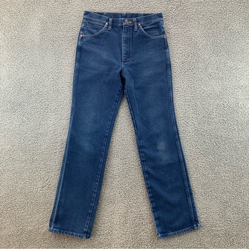 Wrangler Cowboy Cut Stretch Slim Fit Men Indigo Stretch Jean  -  Tag Size: 29x32